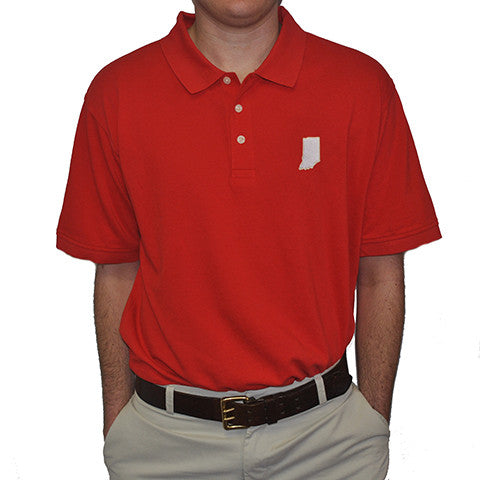 Bloomington Gameday polo, Red Polo, 3 button, Cotton Polo, Indiana Gameday, Perfect Polo, IN Pride, Indiana State Pride, Hoosier State