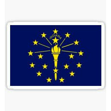 Indiana Flag Sticker State of Indiana