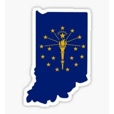Indiana Flag Sticker State of Indiana