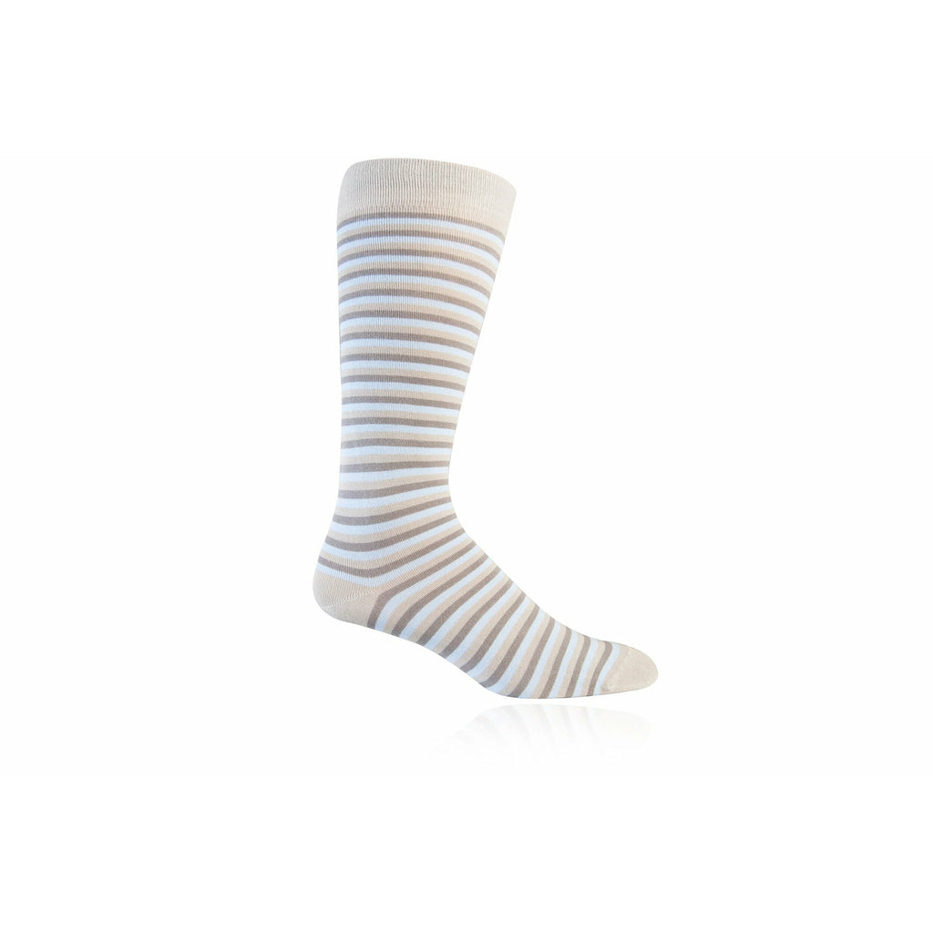 JL Light Grey, Dark Grey & Carolina Blue Striped Socks