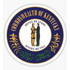 Commonwealth of Kentucky sticker State of Kentucky Crest State of Kentucky Seal Kentucky Sticker Kentucky Decal Country Club Prep Kentucky