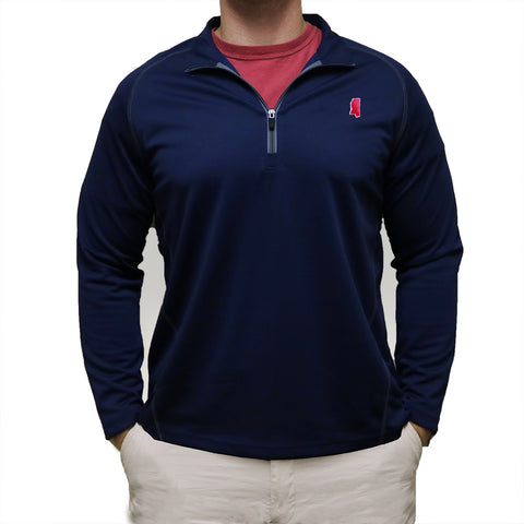 Mississippi Oxford Gameday Performance Pullover Navy