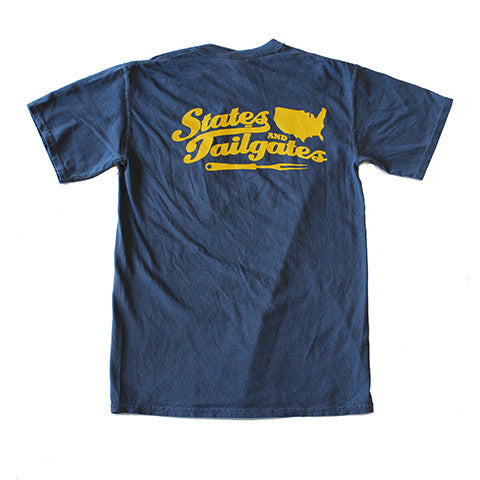 States and Tailgates T-Shirt Navy and Gold
