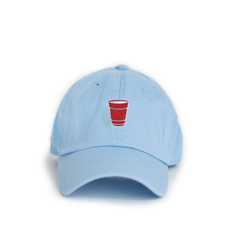 state traditions party cup hat light blue