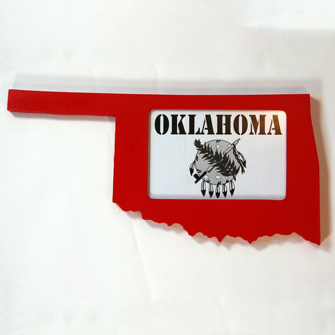 Oklahoma Picture Frame Red