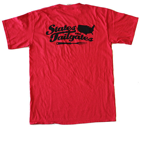States and Tailgates T-Shirt Red and Black