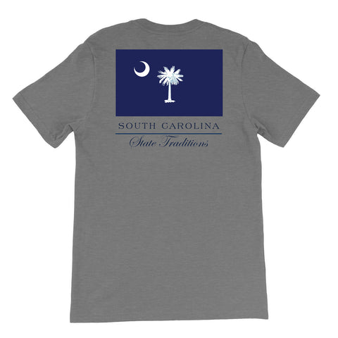 south Carolina State Flag T-Shirt Grey