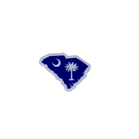 South Carolina Sticker, Charleston South Carolina, Palmetto Moon, South Carolina State Shape Sticker Decal