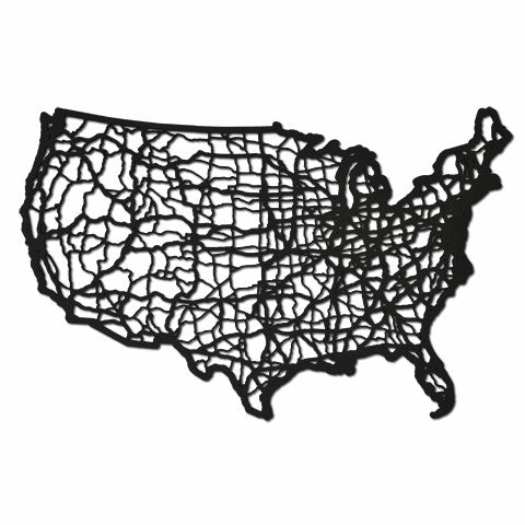 USA Laser Cut Wooden Wall Map