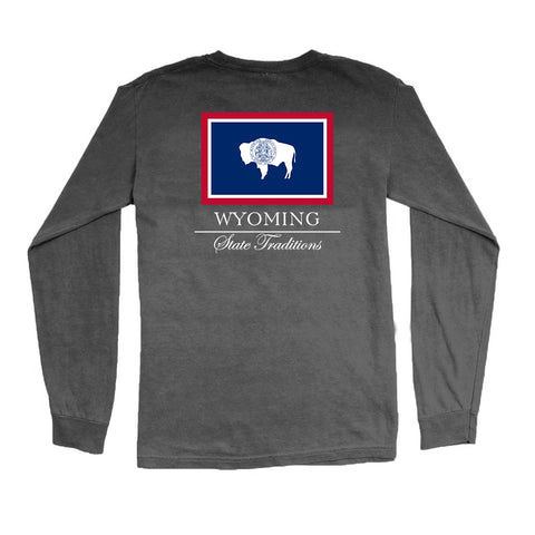 Wyoming State Flag Long Sleeve T-Shirt