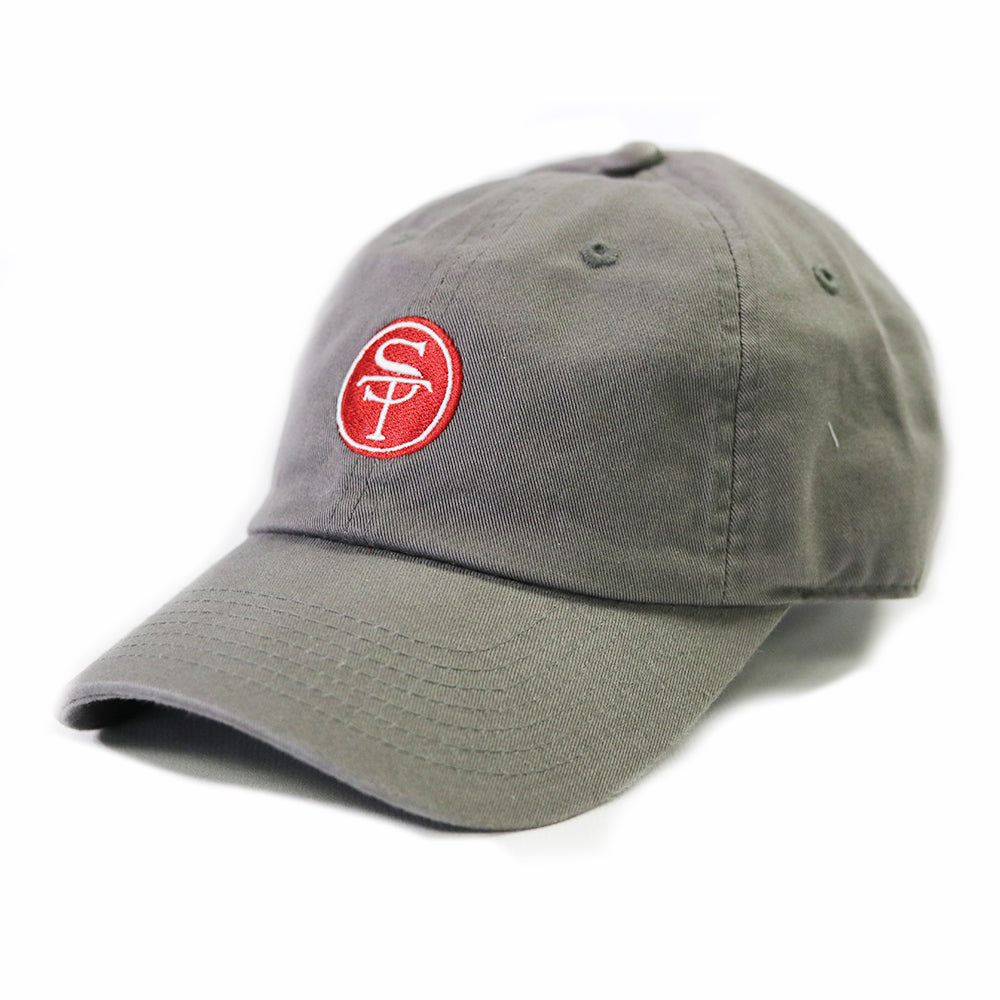 ST Logo Hat Grey and Crimson