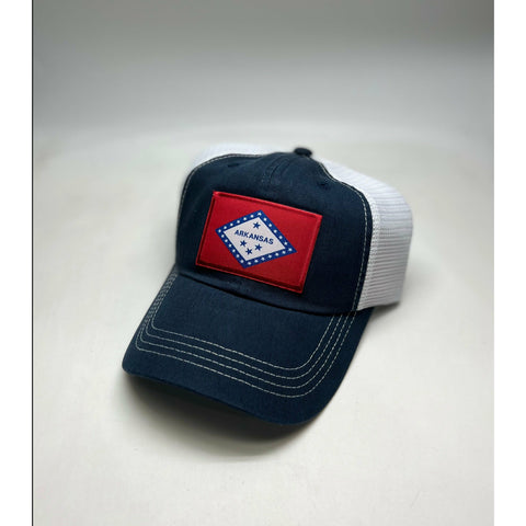 Arkansas Traditional Trucker Hat Navy