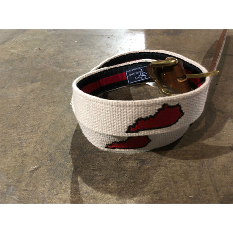 Kentucky Louisville Gameday Embroidered Belt Natural