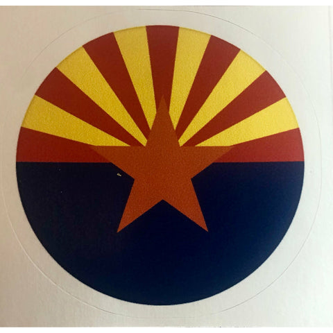 Arizona Decal, Arizona Flag, Circle Sticker, Zona, Phoenix, Doug Ducey, Humphreys Peak