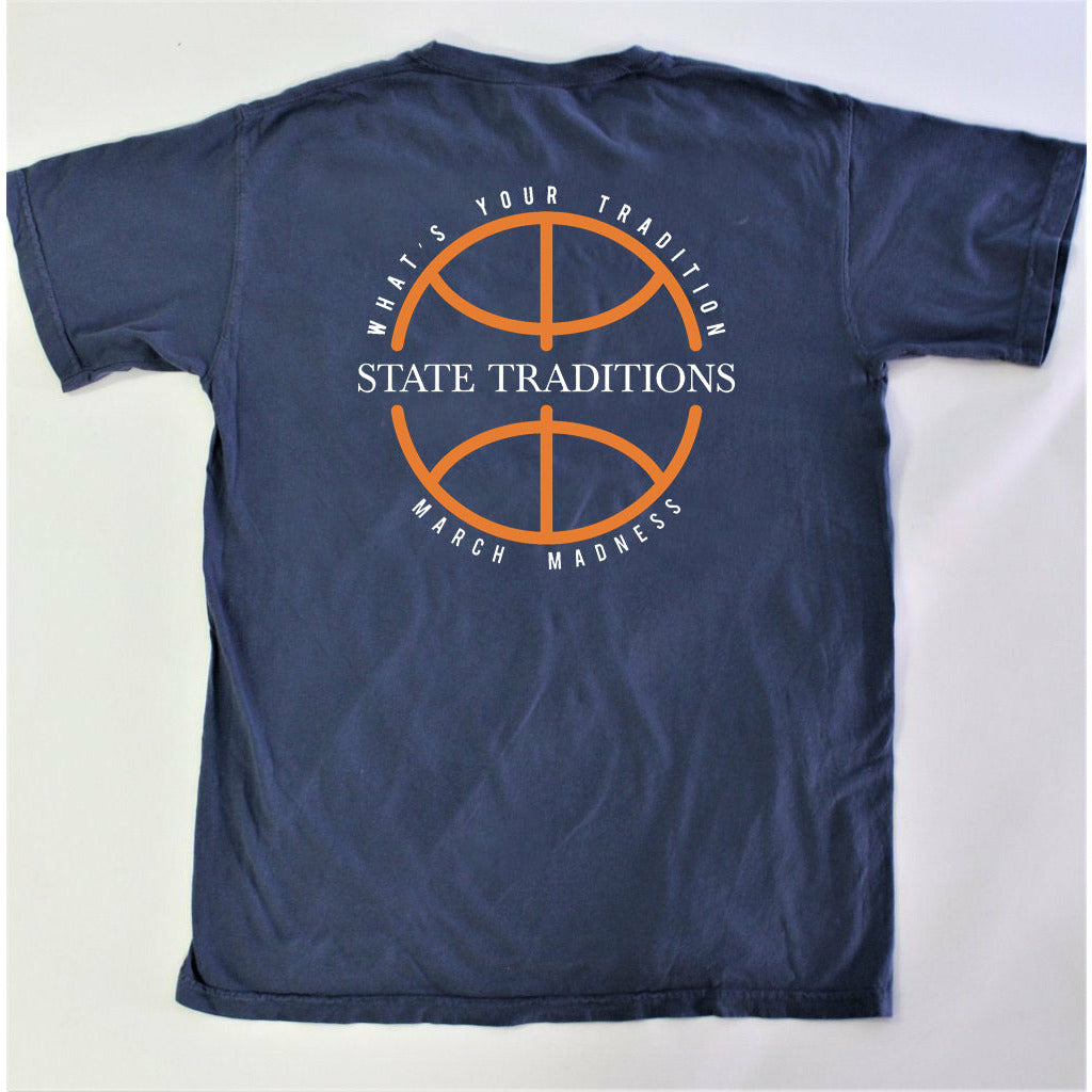 March Madness T-Shirt Navy and Orange