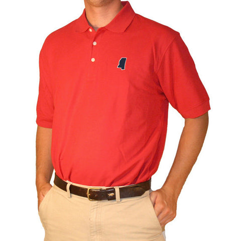 Mississippi Oxford Gameday Polo Red