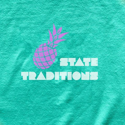 State Traditions Pineapple Tank Top Teal